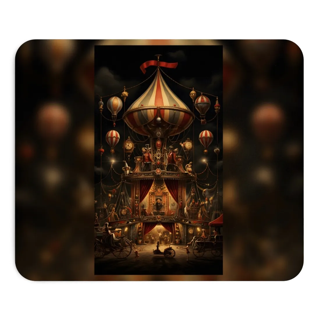 Whimsical Clockwork Circus: A Fantastical - Mouse Pad