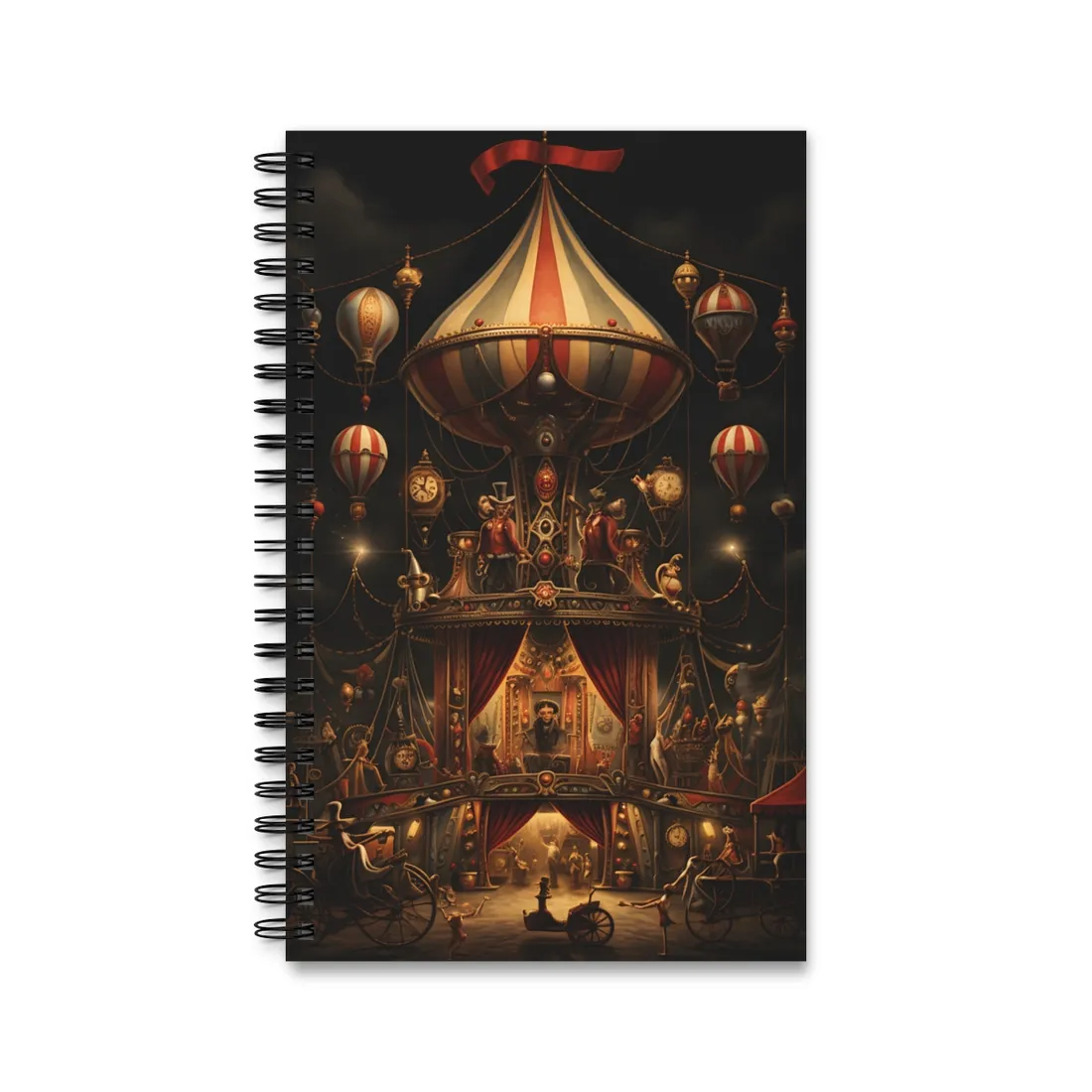 Whimsical Clockwork Circus: A Fantastical - Spiral Notebook