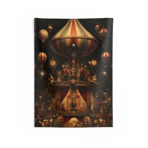 Circus Tower and Balloons Wall Tapestry
