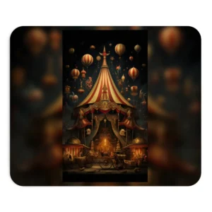 Vintage Circus Tent with Balloons Mouse Pad