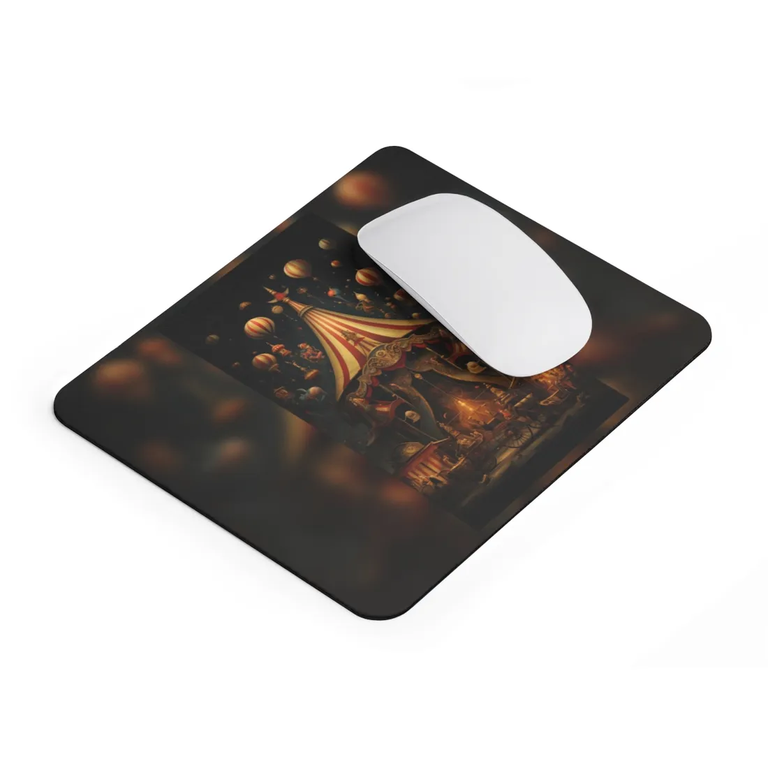 Whimsical Clockwork Circus: Fantastical Art with Vibrant Details - Mouse Pad