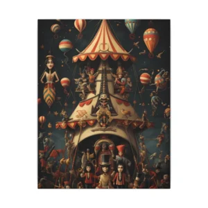 Circus Tent with Balloons Canvas Print