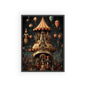 Circus Tent with Balloons Framed Poster