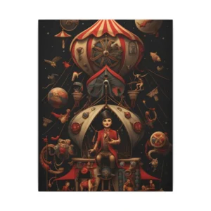 Vintage Circus Scene Canvas Print