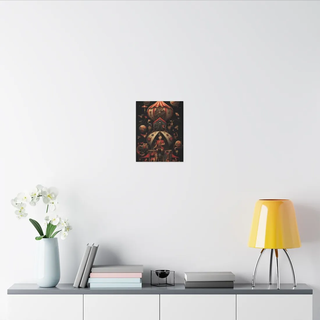 Whimsical Clockwork Circus: Fantastical Digital Art - Canvas