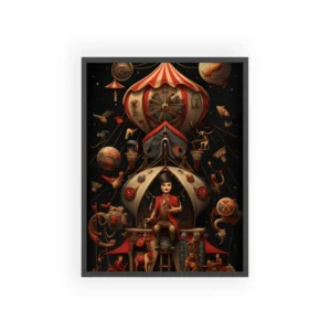 Vintage Circus Scene Framed Poster