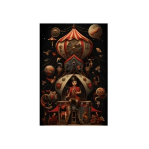 Vintage Circus Scene Metal Poster