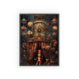 Circus Tower with Clown Framed Poster