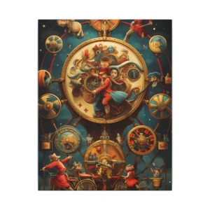 Vintage Circus Ferris Wheel Canvas Print