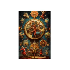 Vintage Circus Ferris Wheel Metal Poster