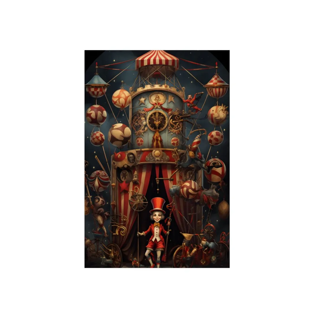Whimsical Clockwork Circus: Fantastical - Metal Poster