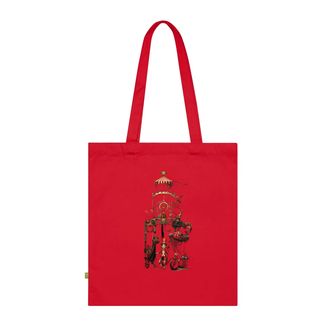 Whimsical Clockwork Circus: Fantastical - Tote Bag (Classic Red)