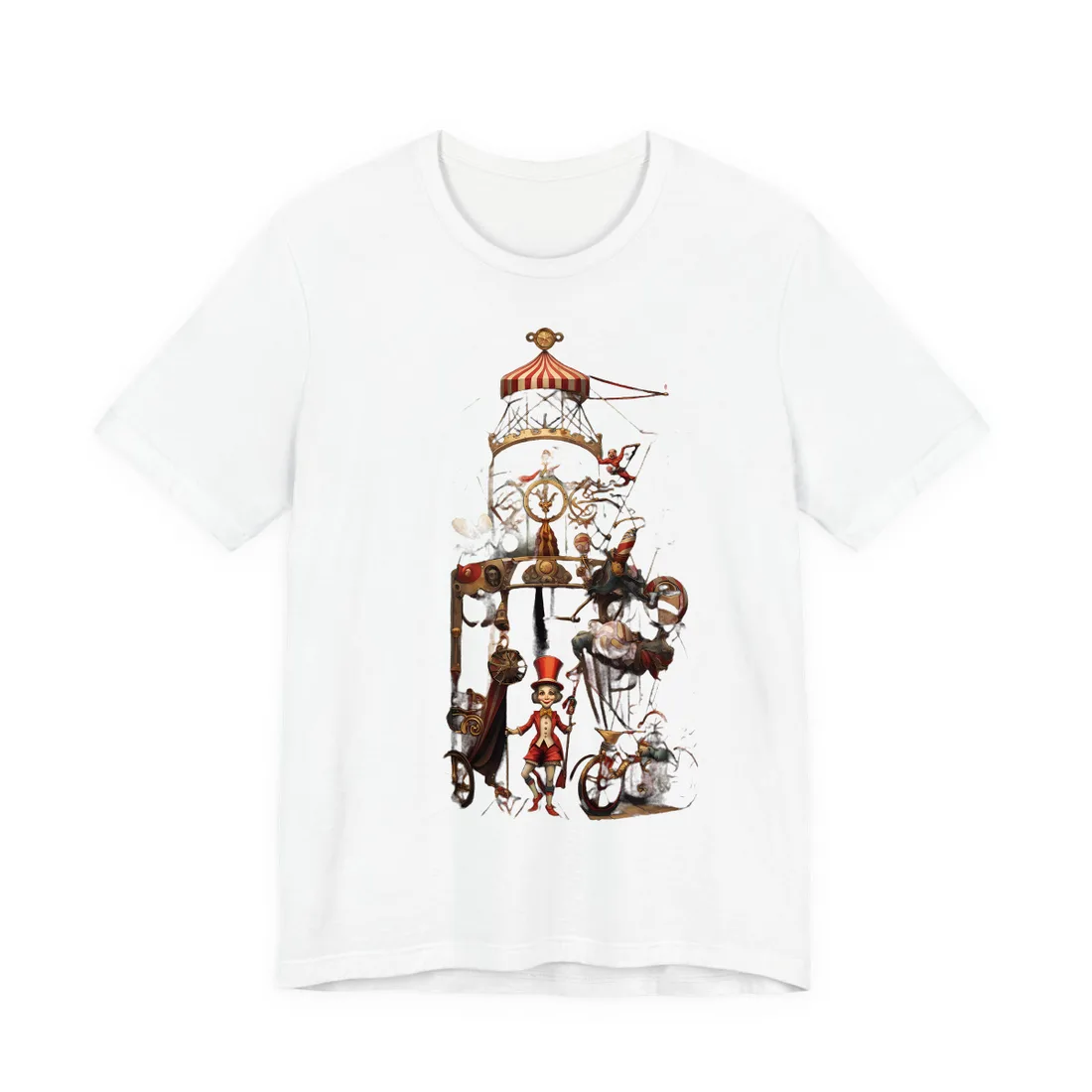 Whimsical Clockwork Circus: Fantastical - T-Shirt (White)