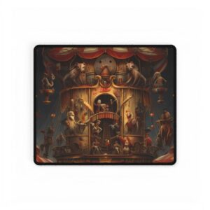 Circus Ringmaster Clock Wheel Desk Mat