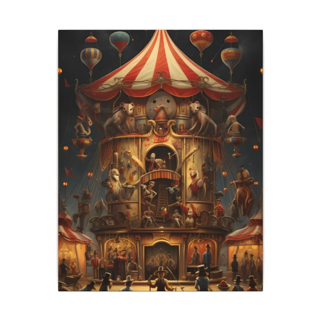 Whimsical Clockwork Circus: Magical - Canvas