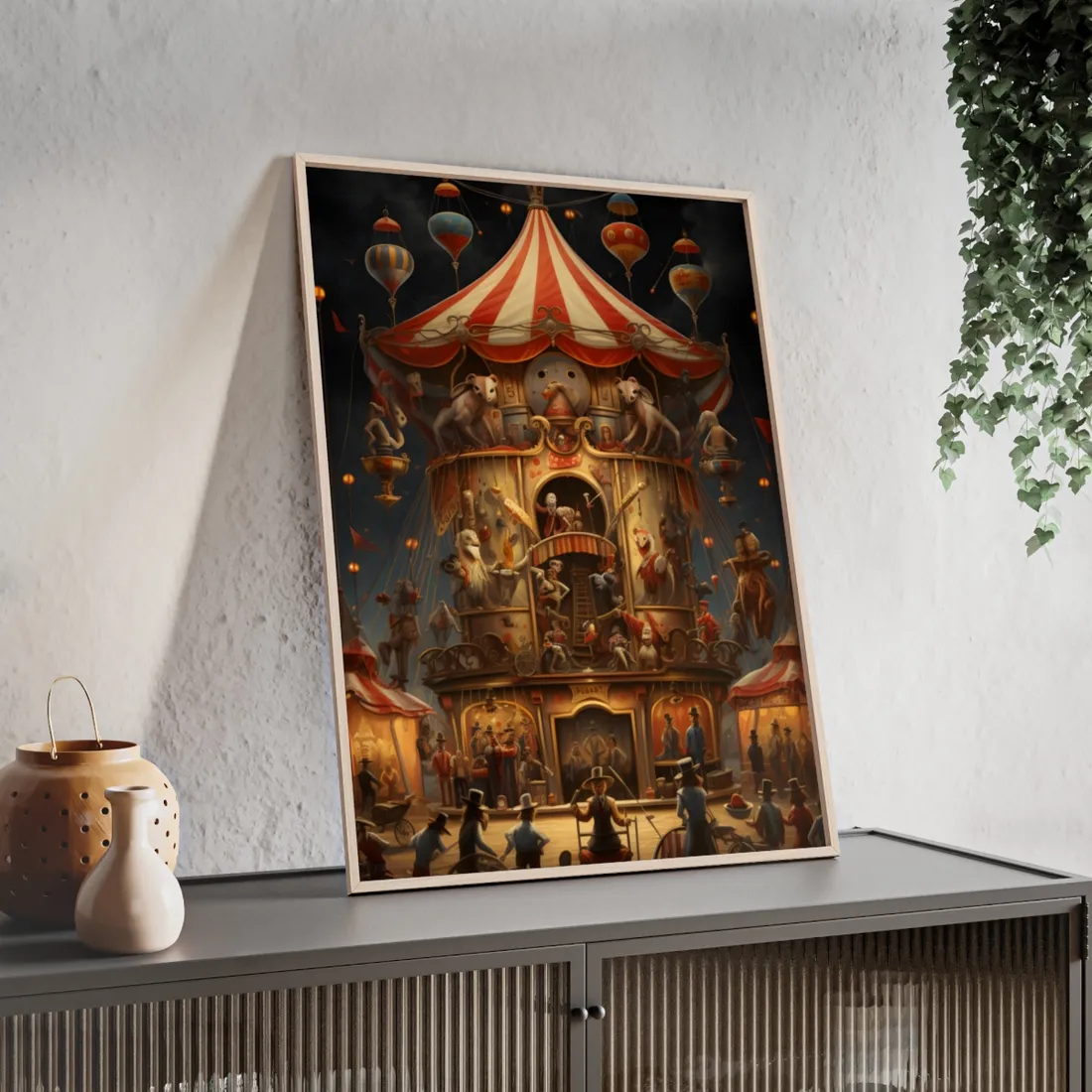 Whimsical Clockwork Circus: Magical - Framed Poster