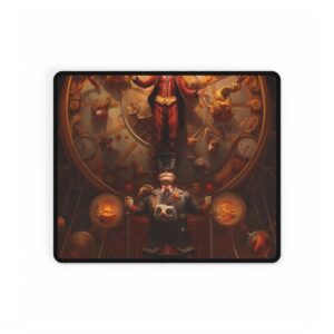 Circus Ringmaster Clock Wheel Desk Mat