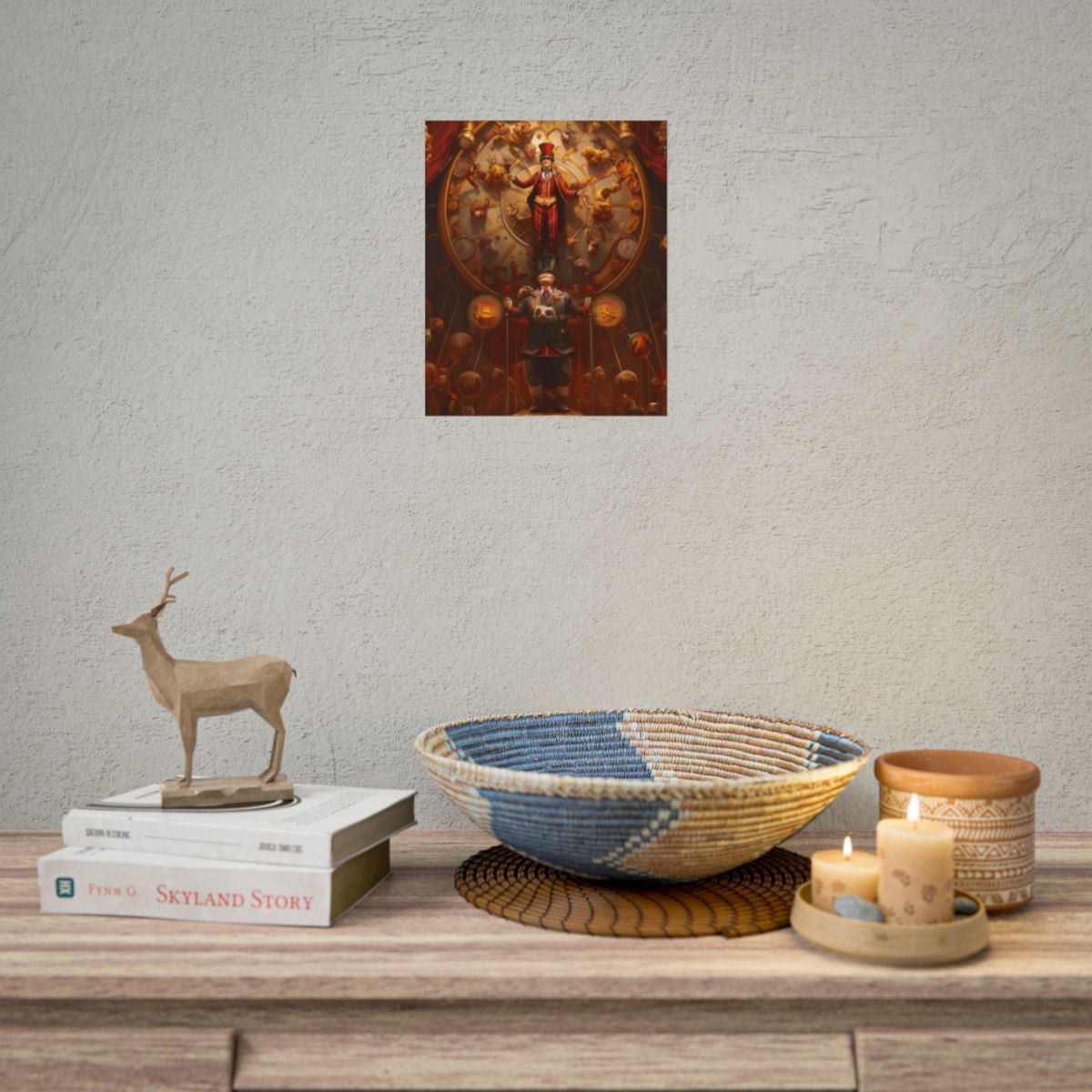 Whimsical Clockwork Circus: Magical Mechanical Art - Poster