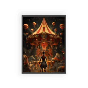 Circus Night Procession Framed Poster