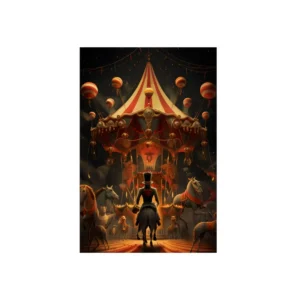 Circus Night Procession Metal Poster