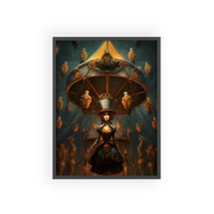 Woman in Top Hat Framed Poster