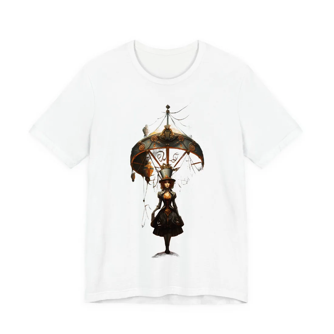Whimsical Clockwork Circus: Vibrant Art - T-Shirt (White)