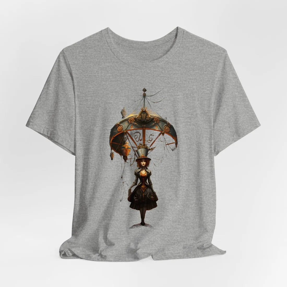 Whimsical Clockwork Circus: Vibrant Art - T-Shirt (Athletic Heather)