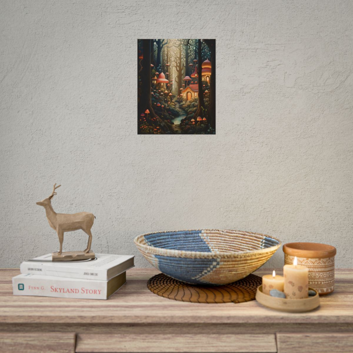 Whimsical Enchanted Forest: Illustrative Artwork - Poster