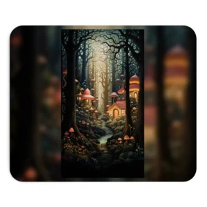 Mushroom Houses in a Forest Mouse Pad