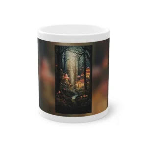 Mushroom Houses in a Forest Mug
