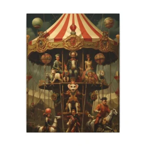 Vintage Circus Carousel Canvas Print