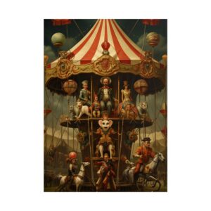 Vintage Circus Carousel Poster