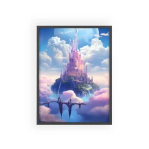 Floating Castle in Clouds Framed Poster