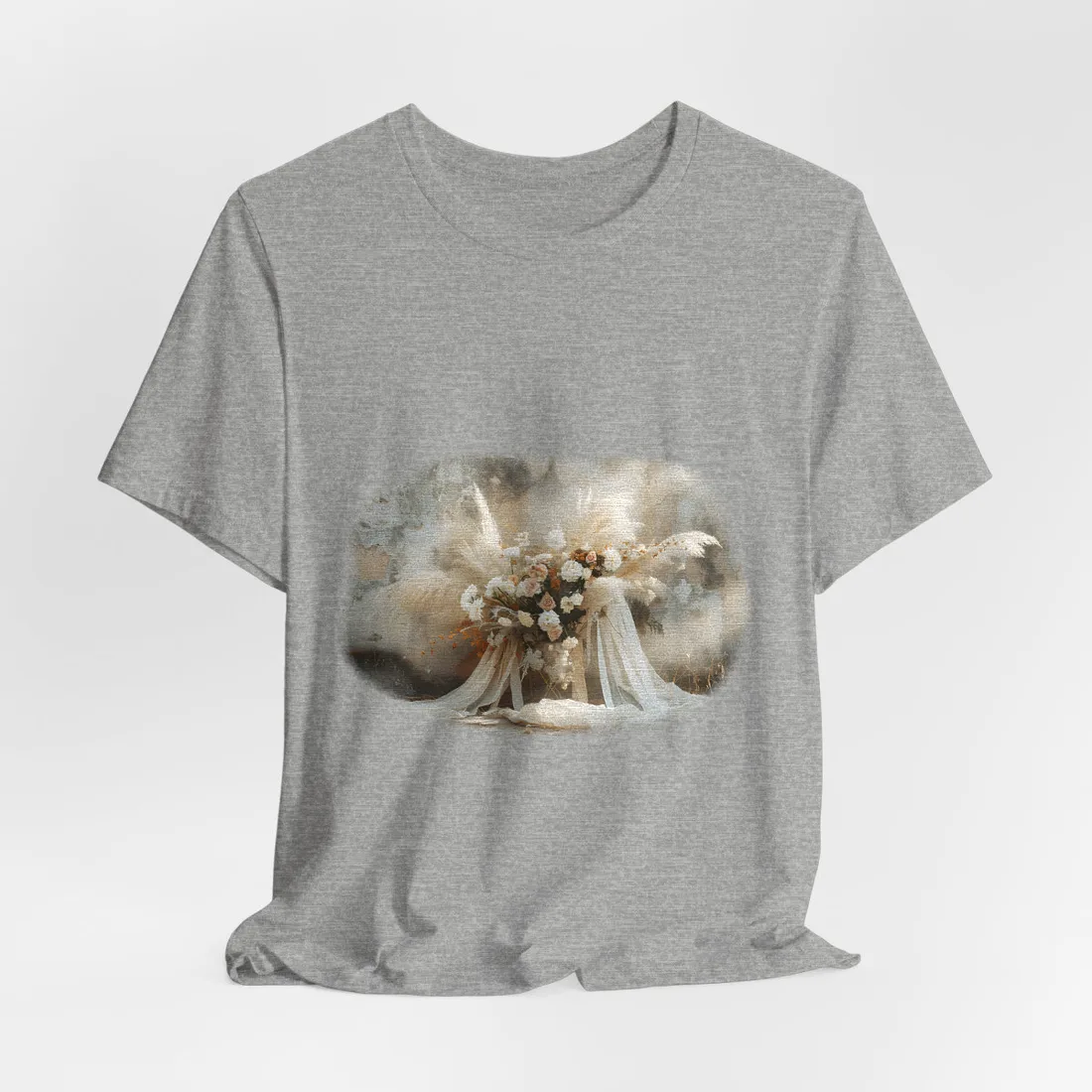 Whimsical Floral Bloom: Pampas Grass - T-Shirt (Athletic Heather)