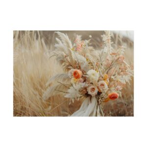 Pampas Bridal Bouquet Poster