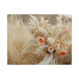 Pampas Bridal Bouquet Canvas Print