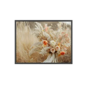Pampas Bridal Bouquet Framed Poster