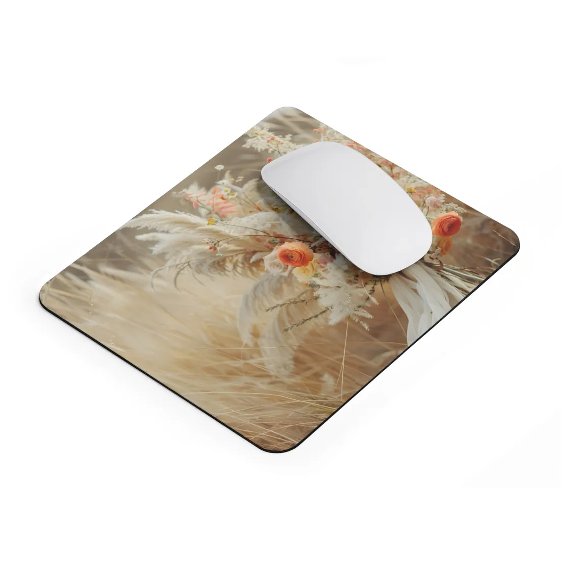 Whimsical Floral Oasis: Vibrant Pampas - Mouse Pad