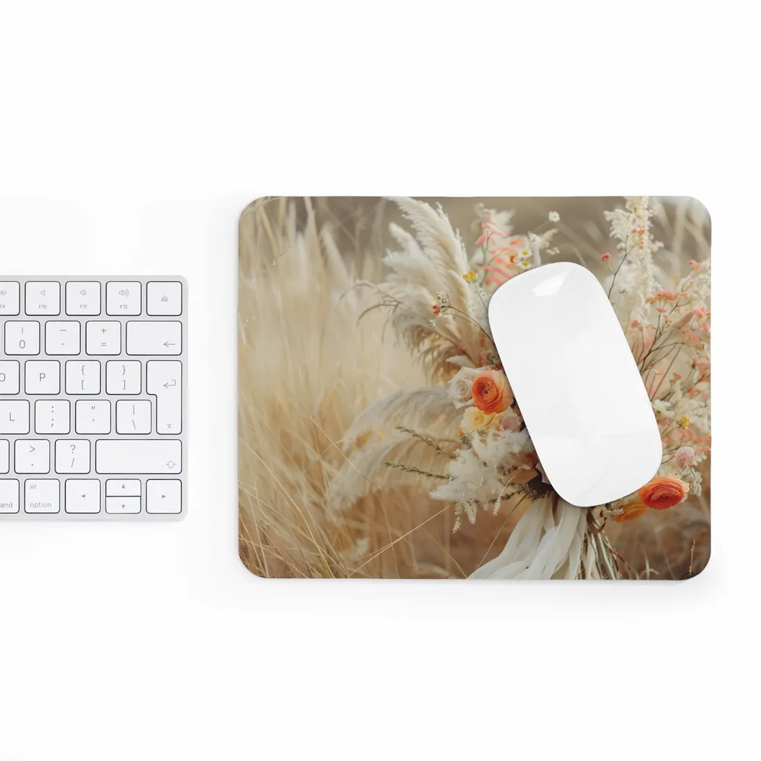 Whimsical Floral Oasis: Vibrant Pampas - Mouse Pad