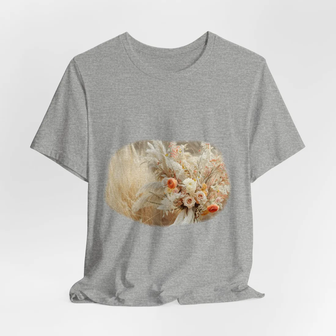 Whimsical Floral Oasis: Vibrant Pampas - T-Shirt (Athletic Heather)