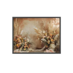 Pampas Grass Floral Arrangement Framed Poster