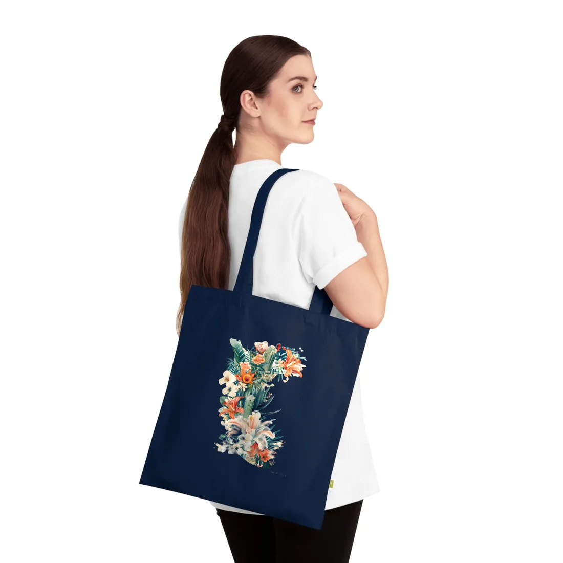 Whimsical Florida Map: A Fun Illustration of Sunshine State - Tote Bag (French Navy)