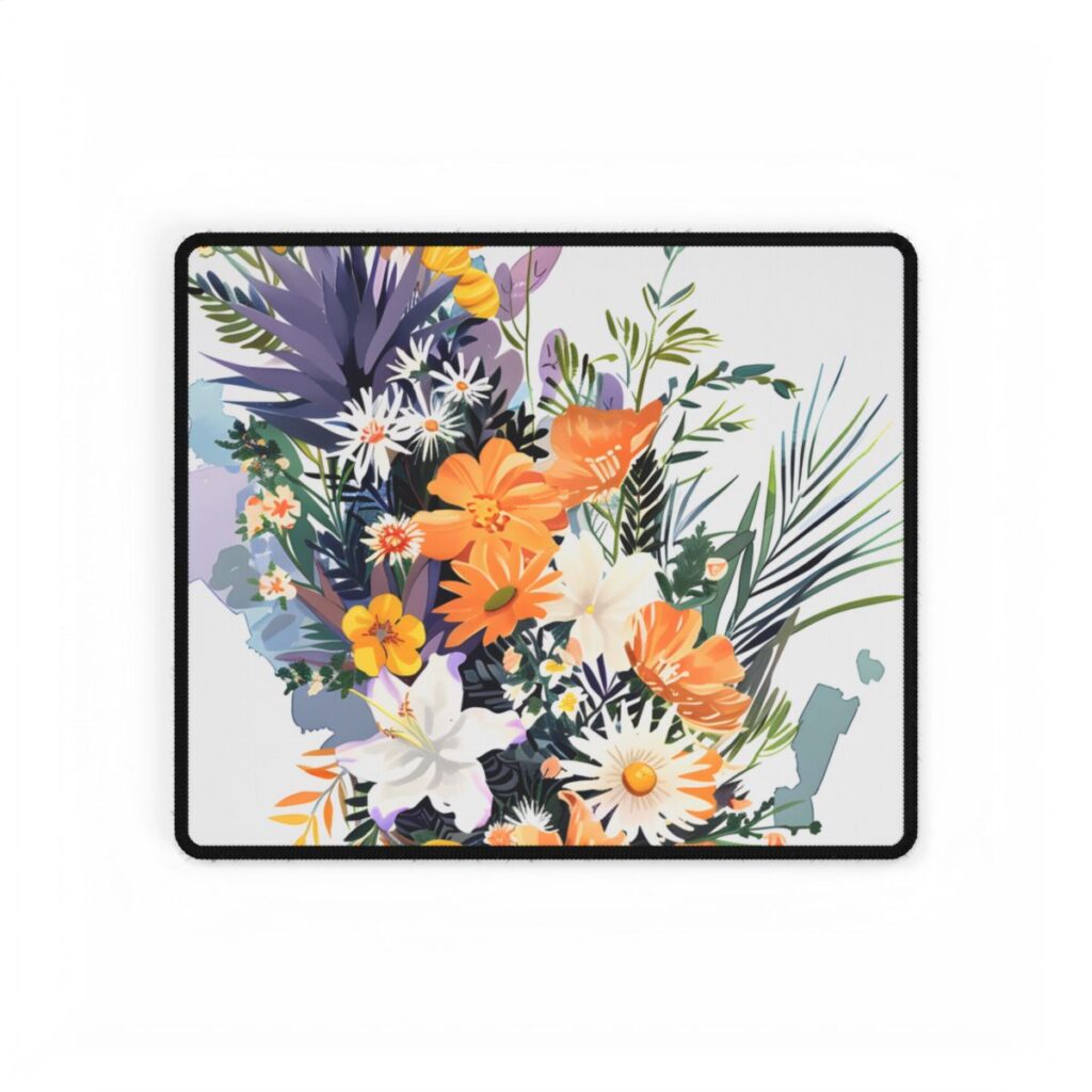 Whimsical Florida Map: Playful Art Illustration - Desk Mat