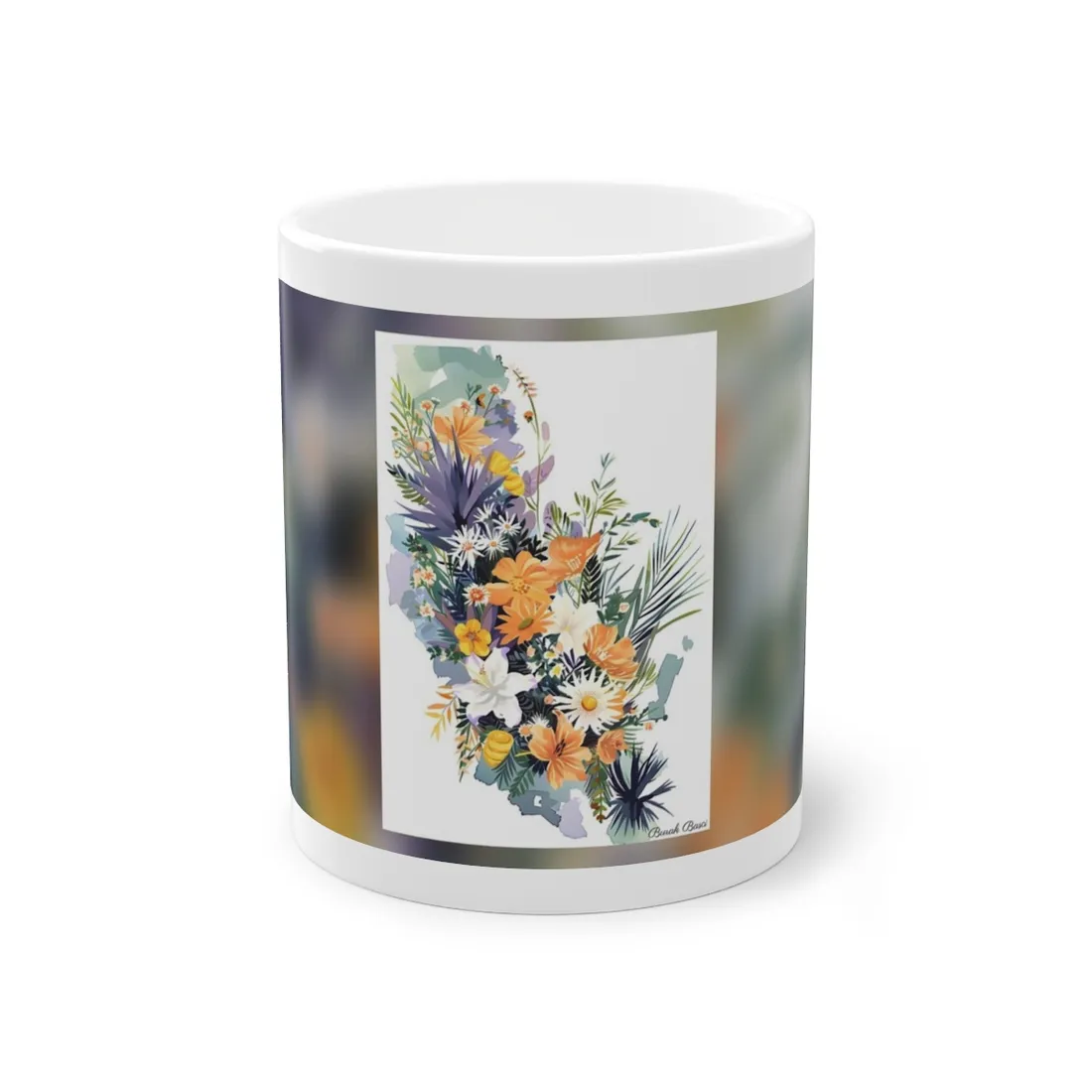 Whimsical Florida Map: Playful Art - Mug