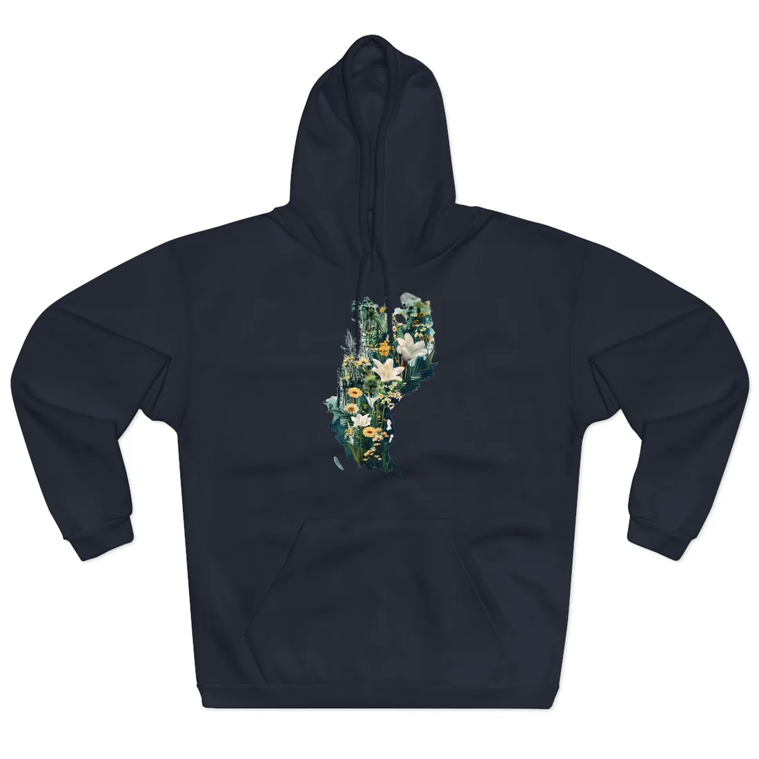 Whimsical Florida State Map: Colorful - Hoodie (Navy)