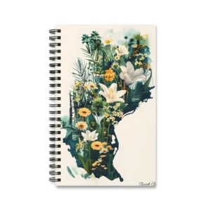 Floral Land Silhouette Spiral Notebook