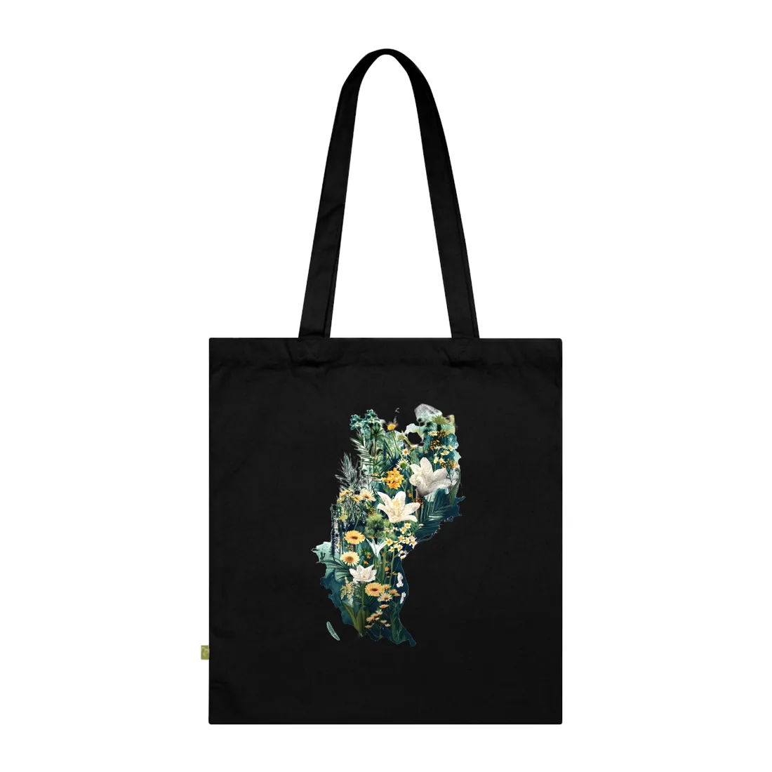 Whimsical Florida State Map: Colorful - Tote Bag (Black)