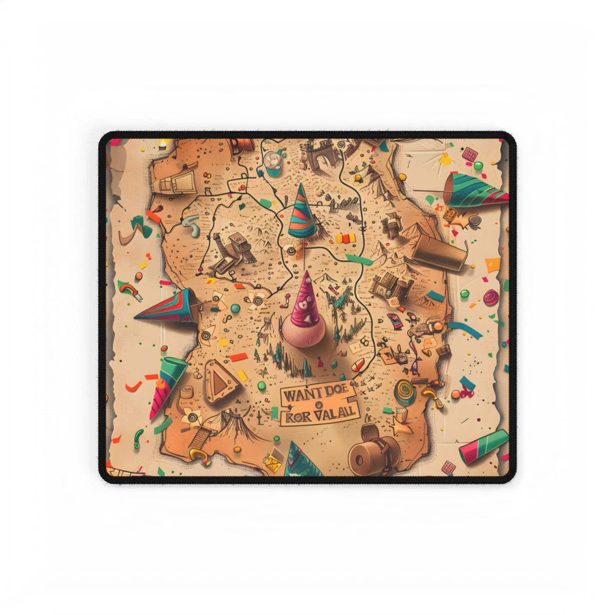 Whimsical Flynn Rider Illustration: Disney-Inspired Artwork - Desk Mat