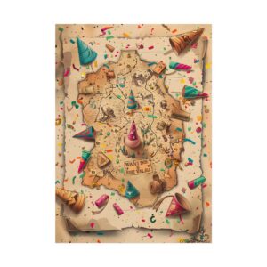 Party Hat Treasure Map Poster