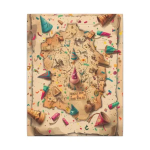 Party Hat Treasure Map Canvas Print